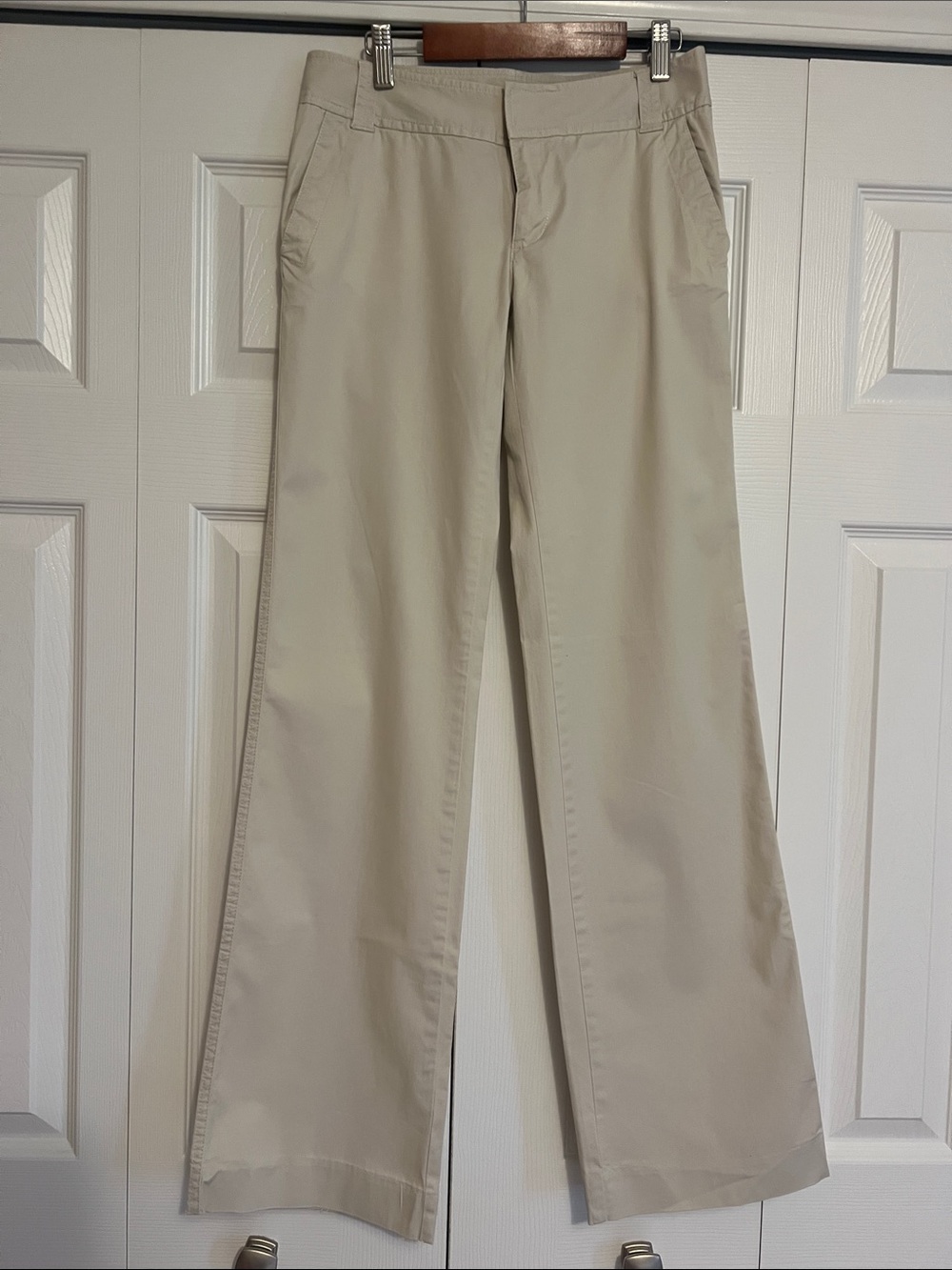 Classic Straight-Leg Pants in Light Khaki